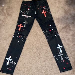 Rockstar Original - Shan coated biker jean - Black